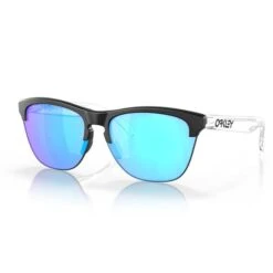 Oakley Frogskins Lite Matte Black Glasses 63 Prizm Sapphire