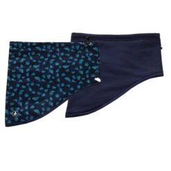 Geo Reversible Snood Flake Navy
