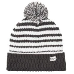 Callaway Pom Pom Beanie Charcoal - White