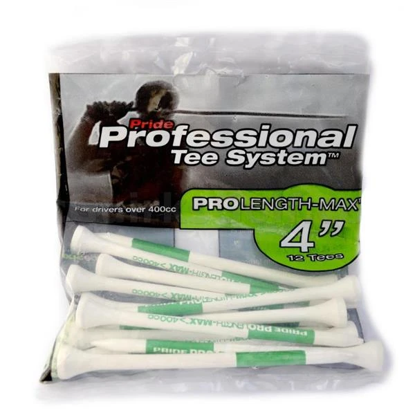 Pro Tees Wooden 4" Green (12 Pack) Green