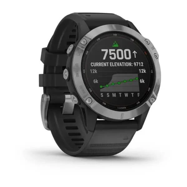 Garmin Fenix 6 Solar GPS Watch Silver Black - Image 3