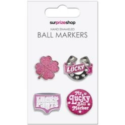 Good Luck Ball Marker Set Pink