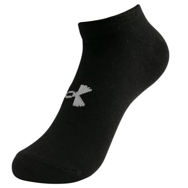 Under Armour Ladies Essential No Show Low Socks 6-Pairs Black (001) - Image 4