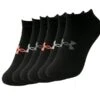 Under Armour Ladies Essential No Show Low Socks 6-Pairs Black (001)