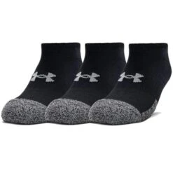 Under Armour HeatGear No Show Socks 3-Pack Black (001)