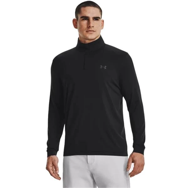 Under Armour Gents Playoff ¼ Zip Top Black - Jet Grey (001) - Image 3
