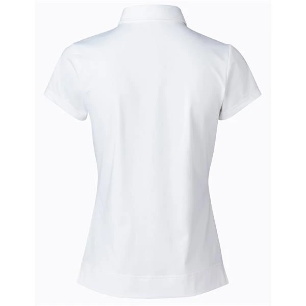Daily Sports Ladies Viola Cap Sleeve Polo Shirt White - Image 2