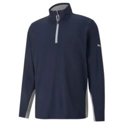 Puma Gents Gamer ¼ Zip Golf Sweatshirt Navy Blazer