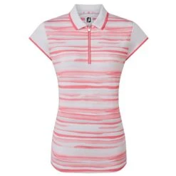FootJoy Ladies Cap Sleeve Colour Block Lisle Coral