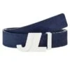 J.Lindeberg Gents Iconic Brushed Leather Golf Belt Navy