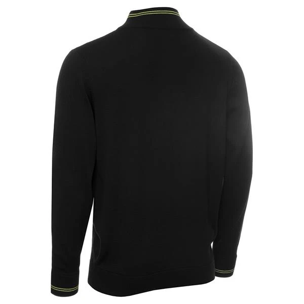 Gents Monaco Sweater Black - Lime - Image 2