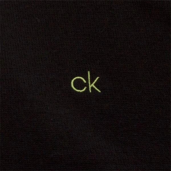 Gents Monaco Sweater Black - Lime - Image 4