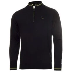 Gents Monaco Sweater Black - Lime