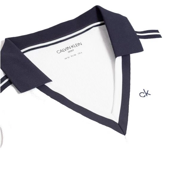 Ladies Pedro Sleeveless Polo Shirt White - Navy - Image 3