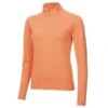 Ladies ¼ Zip Layering Top Coral Marl