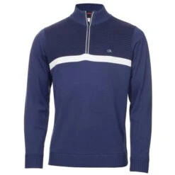 Gents Magnet ½ Zip Lined Sweater Ink