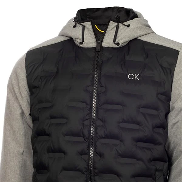 Gents Bridgeport Padded Jacket Grey Marl - Black - Image 2