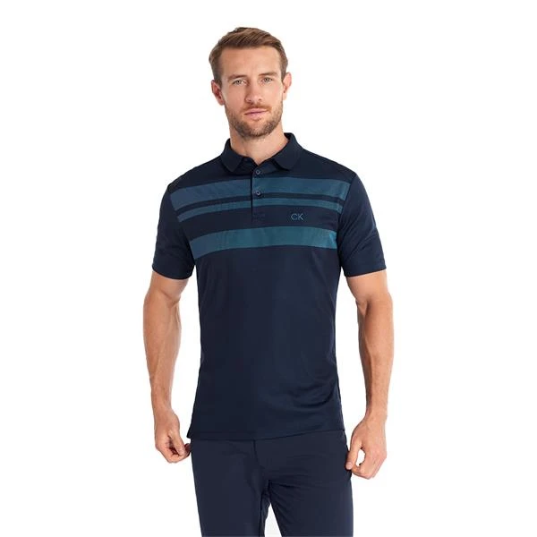 Gents Marina Polo Shirt Navy Ocean - Image 3