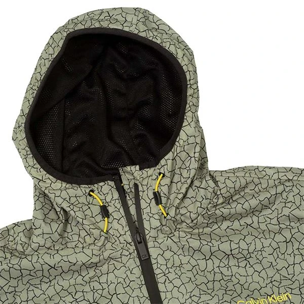 Gents Nantucket Print Windbreaker Camo Green - Image 6