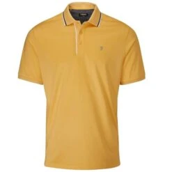 Farah Gents Hoxie Polo Shirt Warm Apricot - White