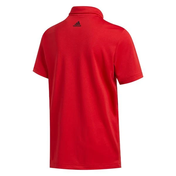 ADIDAS Junior - Boys 3-Stripes Polo Shirt Collegiate Red - Image 2