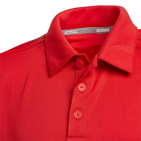 ADIDAS Junior - Boys 3-Stripes Polo Shirt Collegiate Red - Image 3
