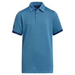 ADIDAS Junior - Boys Pique Polo Shirt Blue Rush
