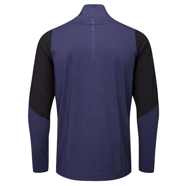 Oscar Jacobson Gents Lodstock Tour Mid Layer Navy Marl - Image 2
