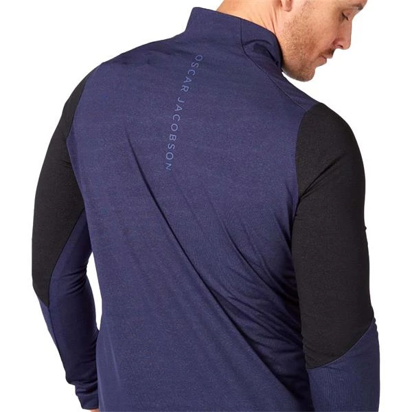 Oscar Jacobson Gents Lodstock Tour Mid Layer Navy Marl - Image 4