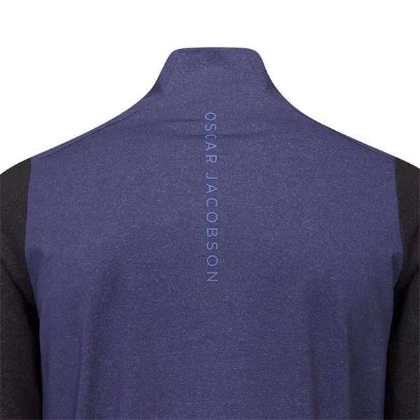 Oscar Jacobson Gents Lodstock Tour Mid Layer Navy Marl - Image 6