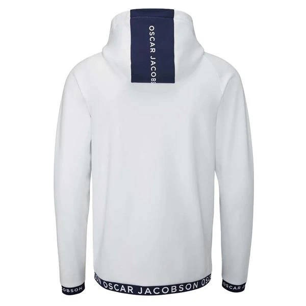 Oscar Jacobson Gents Travis Full Zip Hoodie White - Navy - Image 2