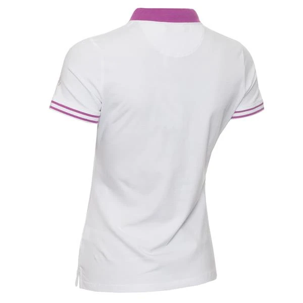 Ladies Ella Club Polo Shirt White - Violet - Image 2