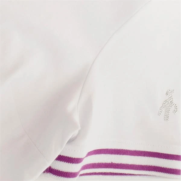 Ladies Ella Club Polo Shirt White - Violet - Image 5