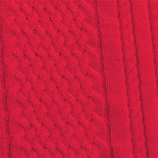 Ladies Gillian Slim Fit V-Neck Cable Sweater Strawberry - Image 5