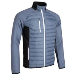 Gents Zermatt Padded Jacket Storm Grey - Black - White