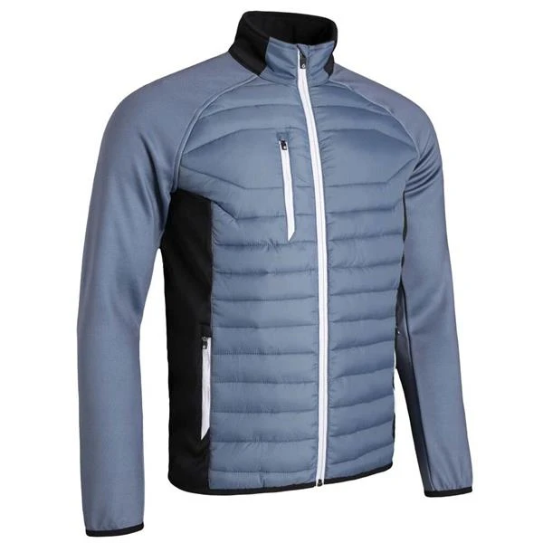 Gents Zermatt Padded Jacket Storm Grey - Black - White