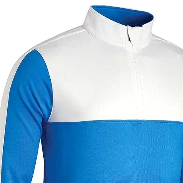 Gents Arizona Zip Neck Thermal Panelled Fleece Showerproof Midlay Lightning Blue - White - Image 2