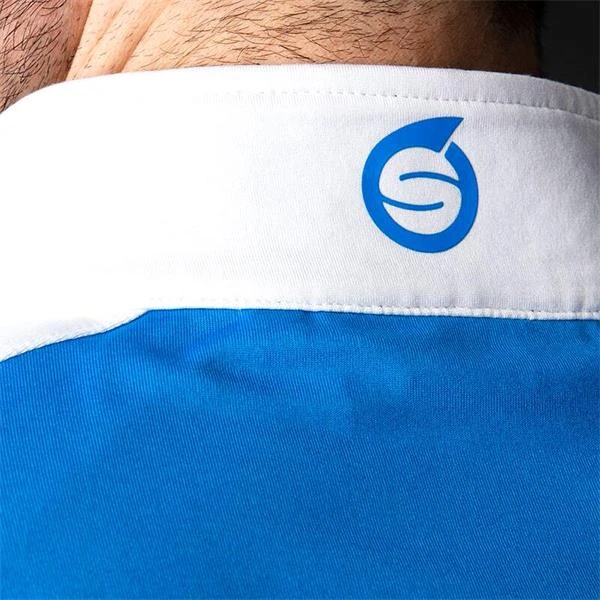 Gents Arizona Zip Neck Thermal Panelled Fleece Showerproof Midlay Lightning Blue - White - Image 4