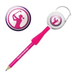 Lady Golfer Retractable Pencil Pink