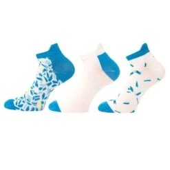 Ladies Patterned Socks 3-Pack Cobalt White