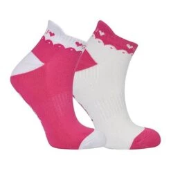 Ladies Golf Socks 2 Pack Pink