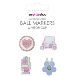 Ball Marker & Visor Clip Set Love Golf